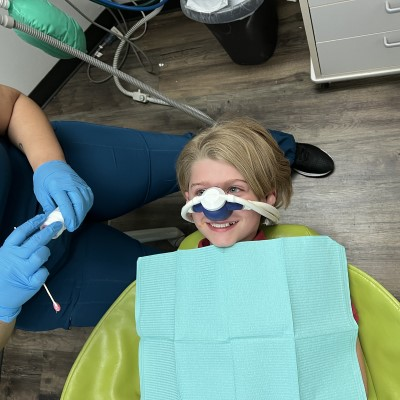 Patient with Nitrous Oxide Greenville Patient Receiving Nitrous Oxide